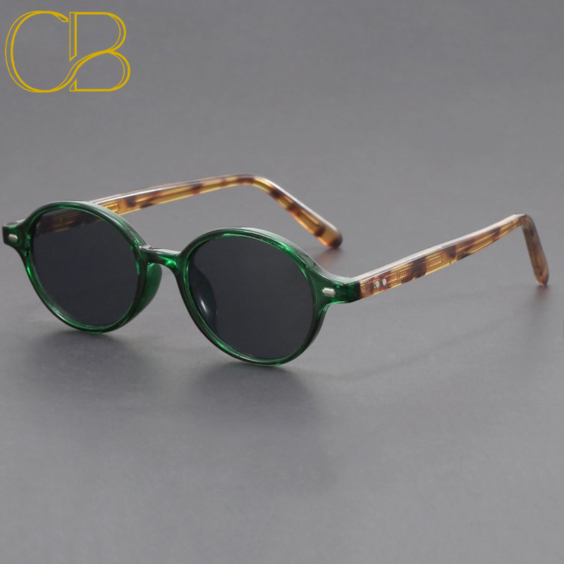 CB Oval Retro Sunglasses Men Small Round Glasses Women Vintage Y2K Trendy Aesthetic Daily Wear Outdoor Travel UV Protection anti blue rays blue light 