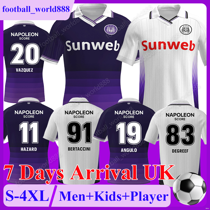 XXXL 4XL AnDerLechtS 25 26 Soccer Jerseys HAZARD ANGULO VAZQUEZ 2025 Football Shirts SALIBA BERTACCINI DEGREEF football kits C.HUERTA LLANSANA Men Kids Kit Socks Set