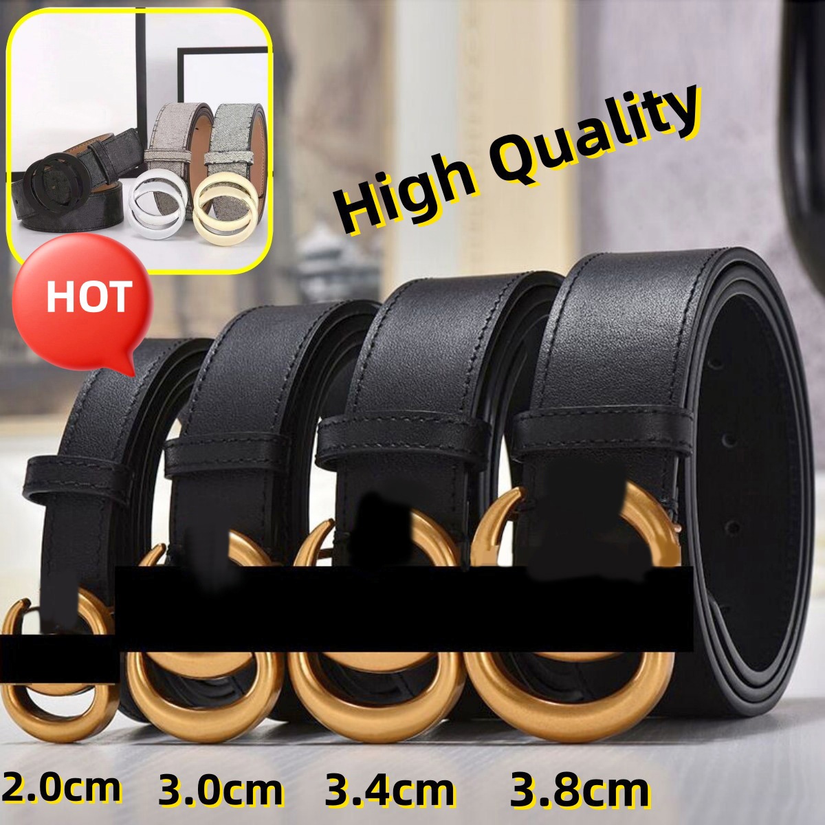 Fashion leather mens belt black classical gurtel casual letter buckle luxury belts for women designer waistband 2.0cm 3.0cm 3.4cm 3.8cm width sh071