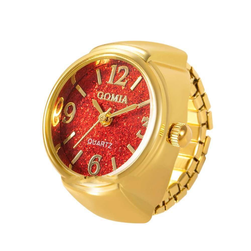 Women New Simple Digital Glitter Ins Student Ring for Men Fashionable Gold Finger Watch