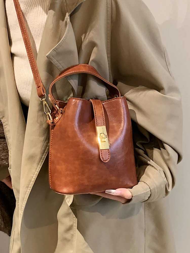 Faiable Small Crossbody Bag for Work And Outings Versatile Cact Handbag Casual round Cylinder Soft PU Leather Bag D251014