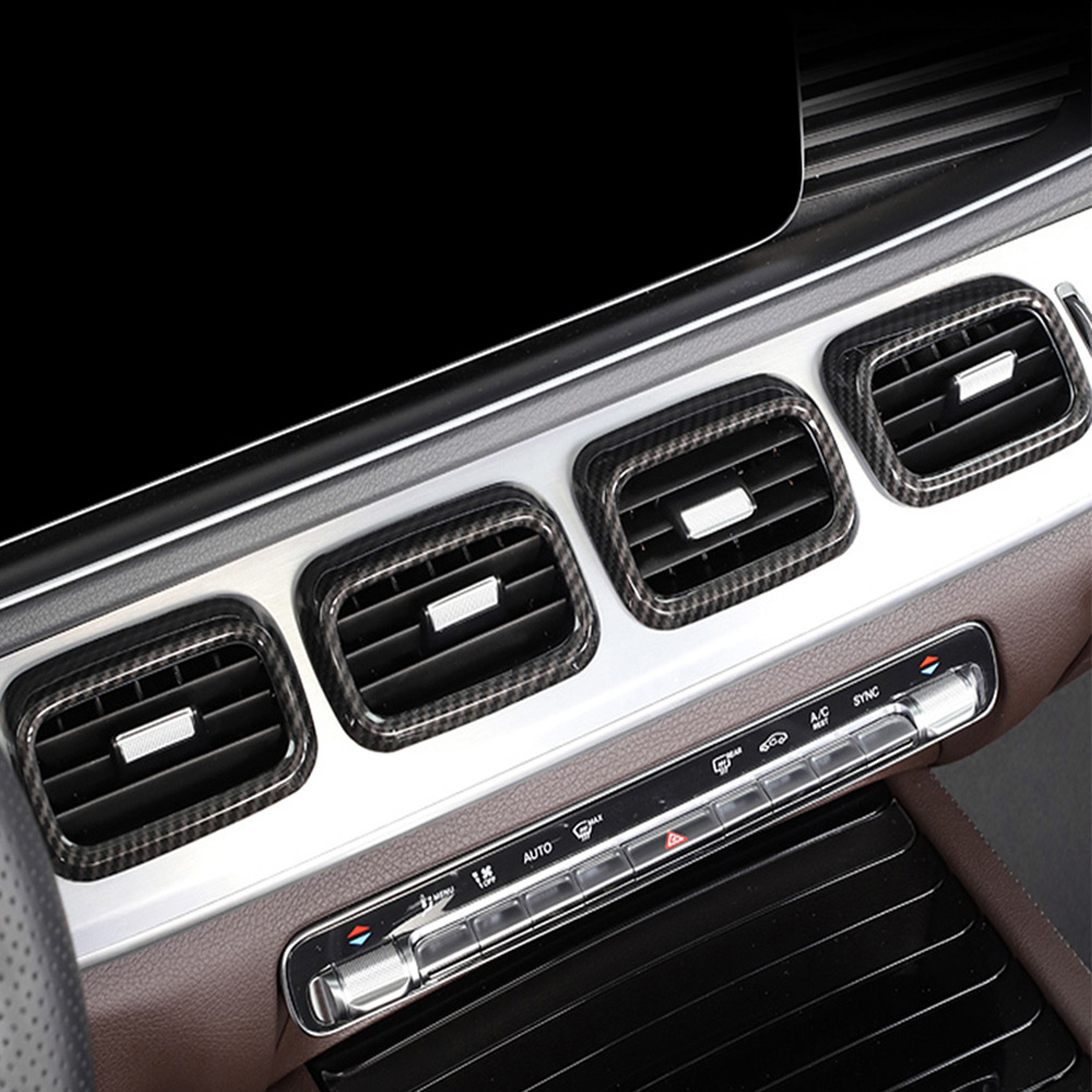 Car Central Control Air Outlet Frame Carbon Fiber Cover Trim for Mercedes-Benz GLE Class W167 GLE350 C167 53 63 AMG S GLS450 580 GLS63 AMG X167 Interi