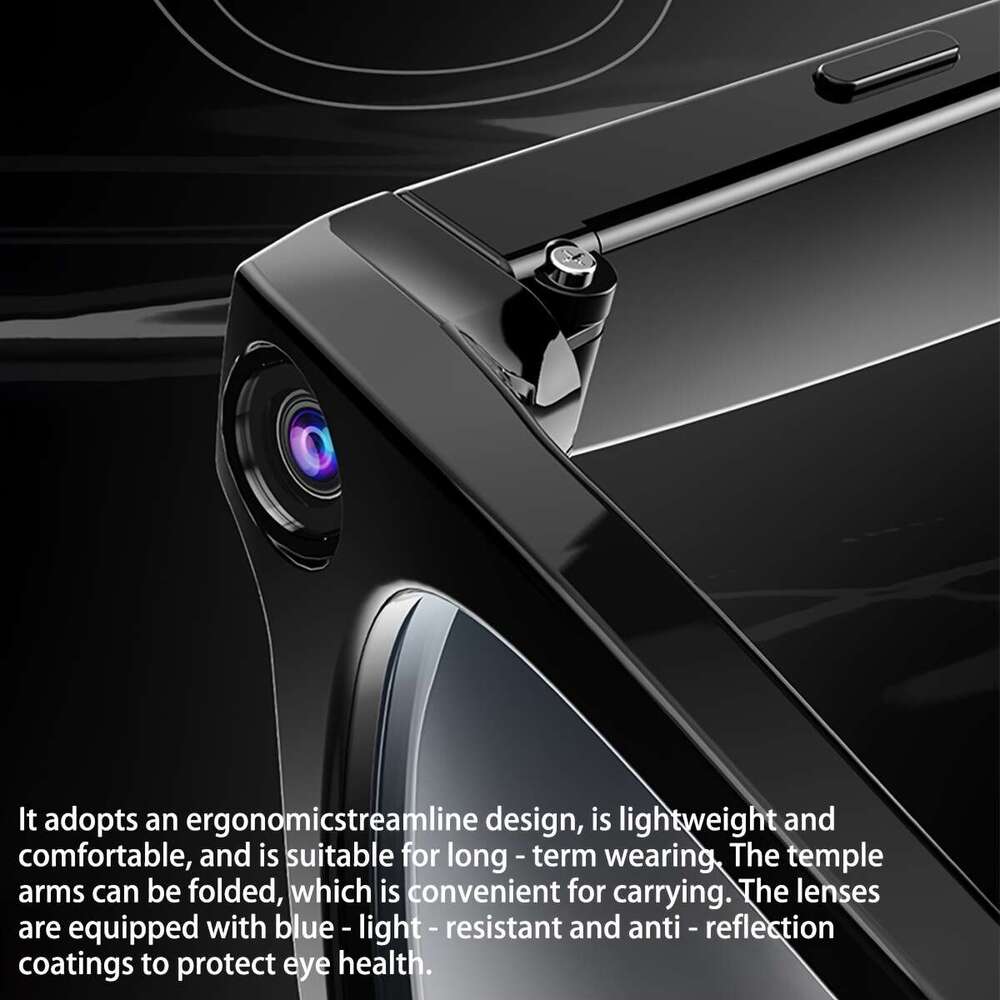 Compatible Apple Ios & Android AI Smart Glasses With Camera, Noise-Canceling Call Function, Music Player, Real-Time Translation, Screen Display Perfec