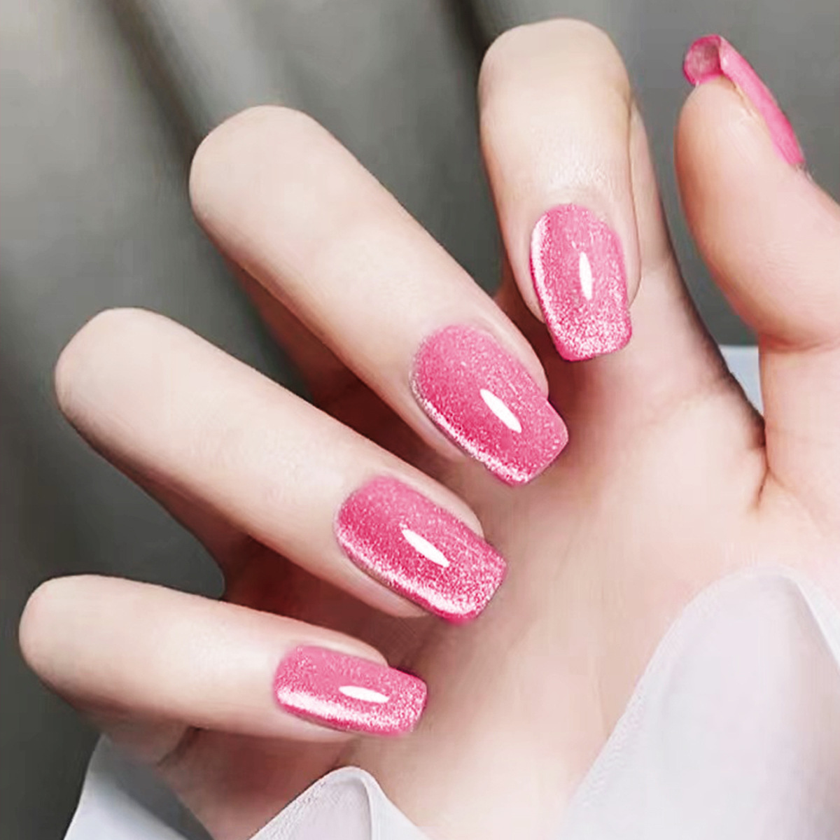 Press-On Nails - Cat Eye Design, Elegant & Minimalist, Skin-Tone Enhancing, Removable Fake Nail Tips with Luxury Finish Handcrafted