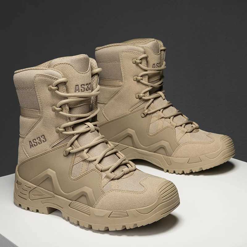 2024 New Triangle Region CrossBorder Mens Tactical Boots Outdoor Hiking Camping Warfare Ankle Height Winter Season C251014