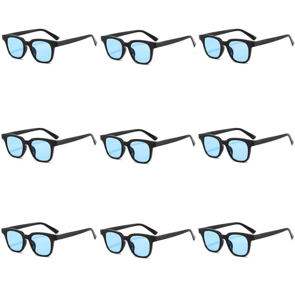 Lovatfirs 9 Pack Square Sunglasses for Party Women Men 10 Different Color UV ProtectionXJ251014