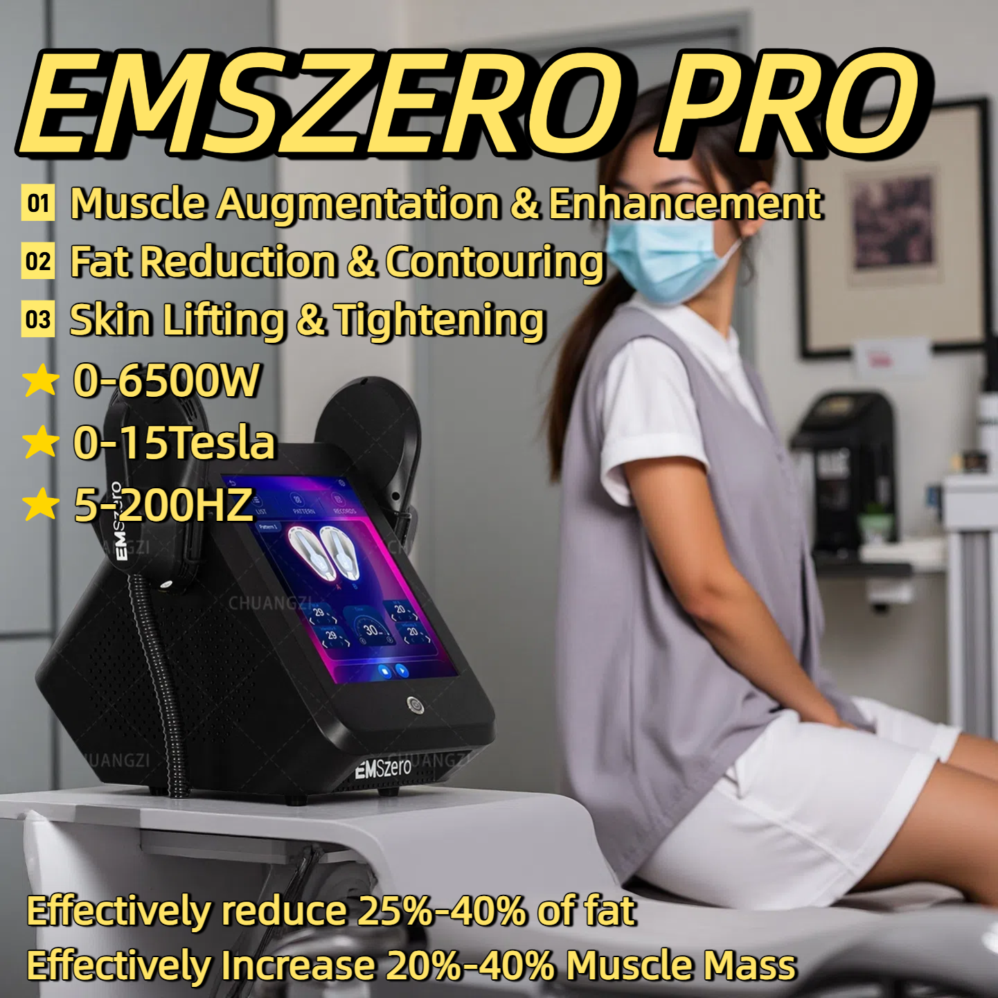 Hot EMS RF Slimming Body Sculpting Machine EMSzero Electro Magnetic Stimulation Body Sculpting and Muscle Building Machine Weight Loss Fat Loss Machin