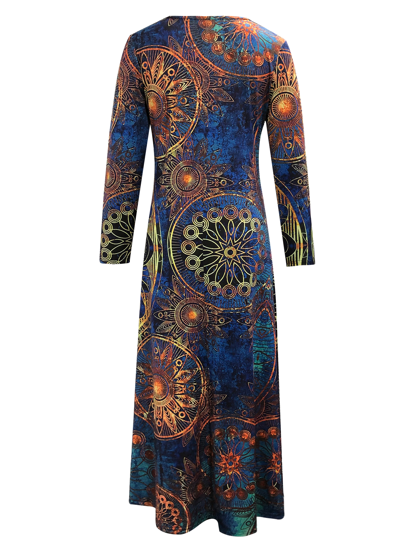 Women's Autumn Winter Ethnic - Style Elegant & Versatile Maxi Dress-CF40161