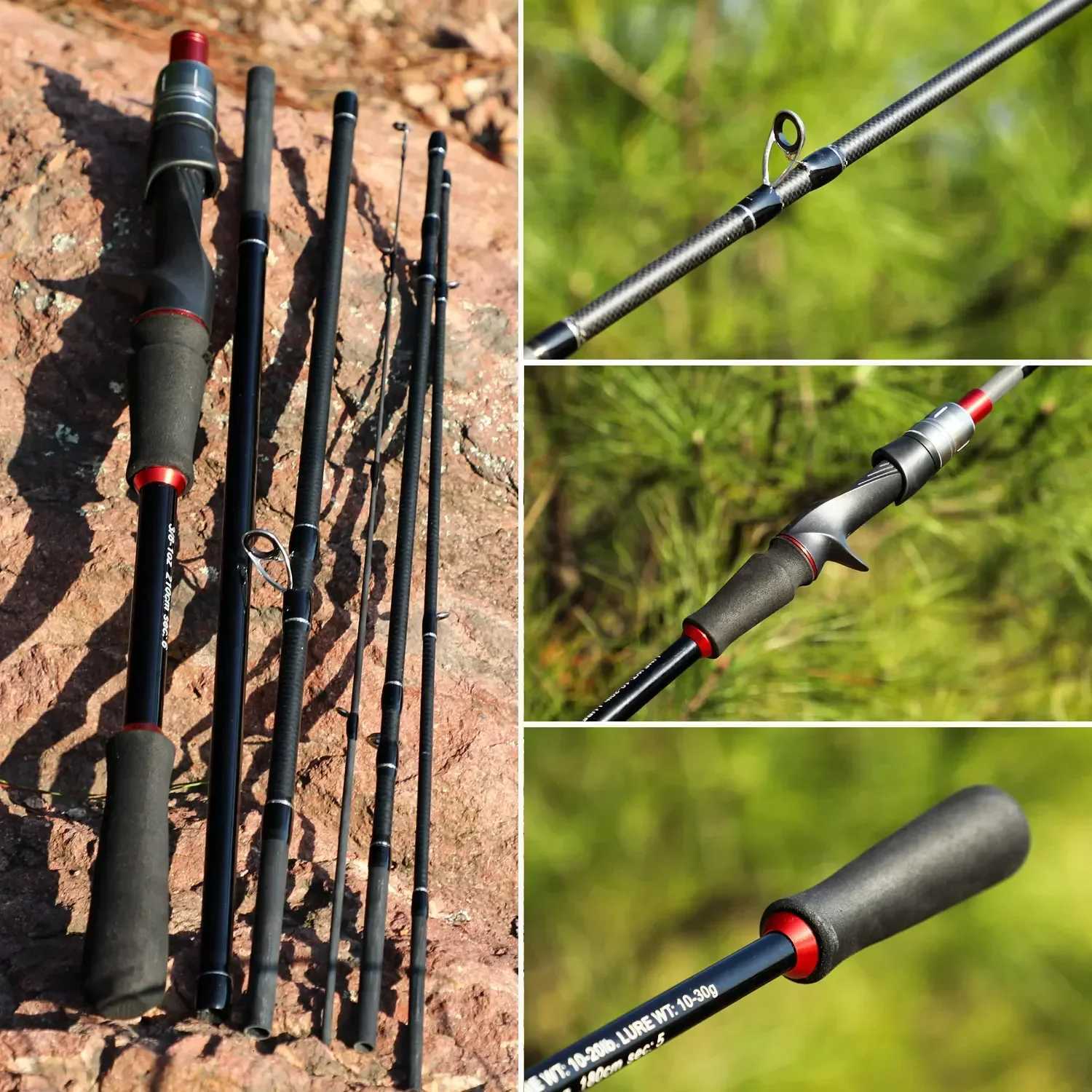 Sougayilang Casting Fishing Rod Reel Set 1821m Caon Fiber Casting Rod and Reel Max Drag 8kg with Line Lure for Bass Pike Y251014