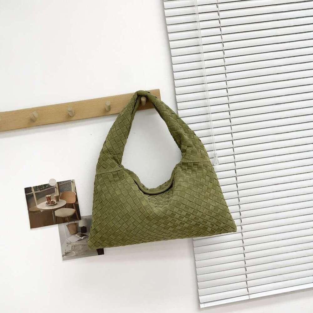 Luxury bag Genuine Leather Woven New Suede Dumpling Large Capacity Handbag Cowhide Single Shoulder Underarm Bag for Women