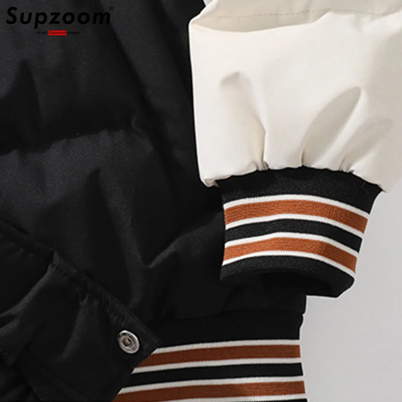 Supzoom Arrival Casual Embroidery Mens Winter Trendy Twopiece Hooded Bread Suit Couple Cottonpadded Jackets And Coats 251011