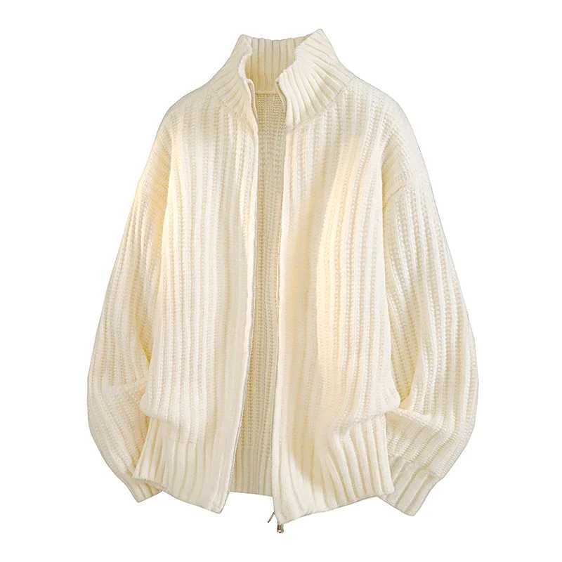 Mens Knitted Cardigan Sweater Autumn Winter Zipper Sweatercoat Men Korean Pure Color Versatile Simple Outerwear Knitwear Jaet W251014