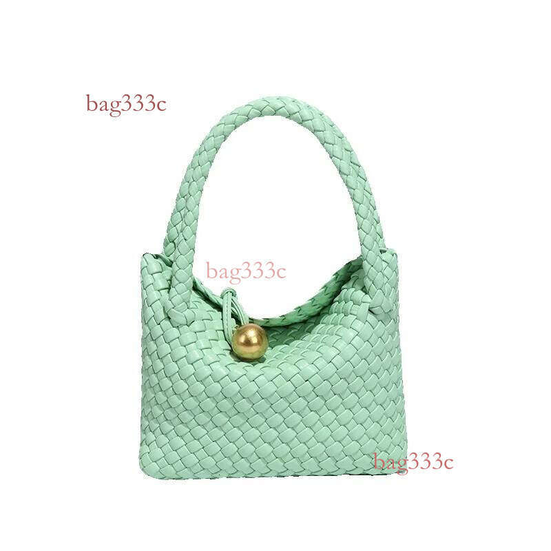 Purely Handwoven Vegetable Basket Clutch Handbag Underarm Fashion Women's Crossbody Bag Cowhide Woven Bag