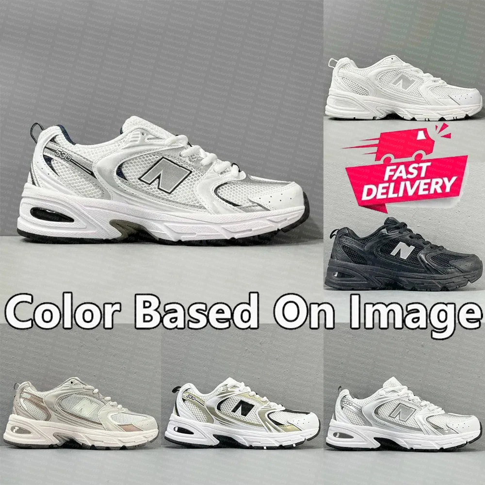 Designer shoes top quality new 530 designer running shoes outdoor sports unisex casual shoes white silver black runner casual sthletic sneakers shoes size 36-45