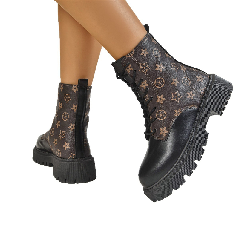 Free shipping designer shoes hot sales light luxury autumn and winter new style thick soled fashionable simple versatile Martin boots