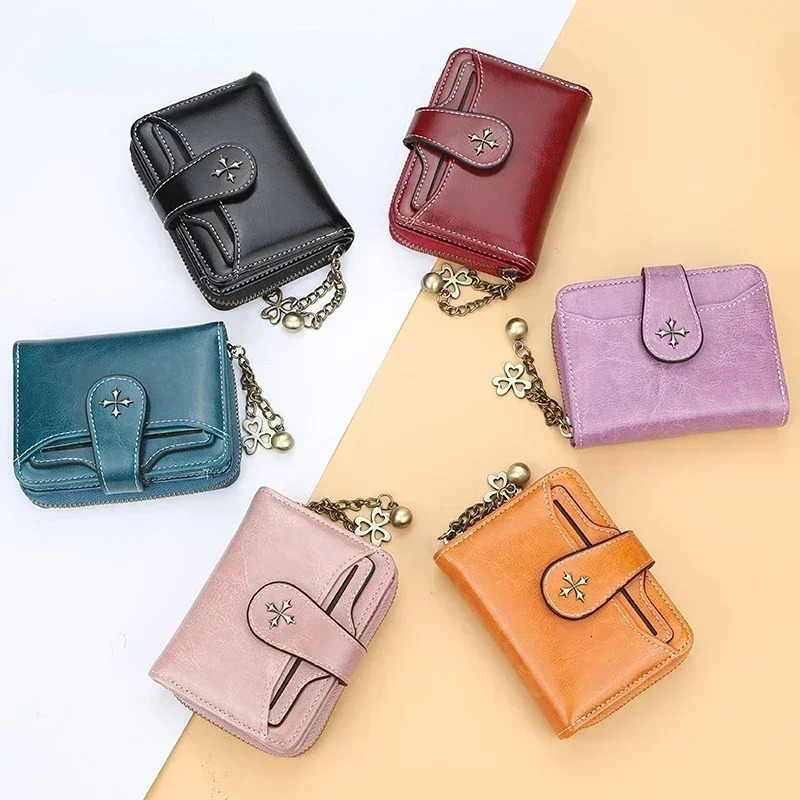Women Wallets and Purses PU Leather Money Bag Female Short Hasp Purse Small Coin Card Holders Blue Red Clutch Wallet 251014