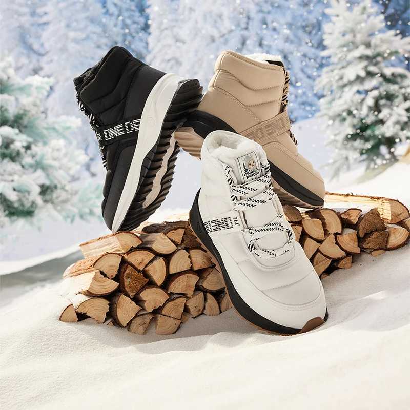 361 Degrees Womens Snow Boots New Autumn Winter Plush Hightop Waterrepellent Nonslip Warm Fashion Female Sneakers 682446716A C251014