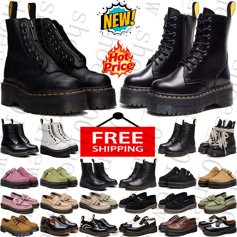 Designer docs drs martenns boots booties Shoes for mens womenswinter Autumn fur bottes heel botte leather sneakers luxury over the knee snow high platform top