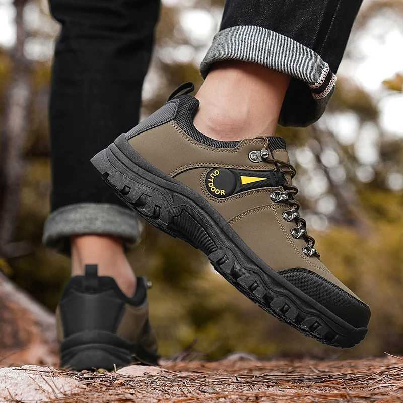 Mens Hiking Shoes Outdoor Trekking Comfortable Breathable Anti Slip Super Large Size 47 Stylish Versatile Durable Lightweight C251014