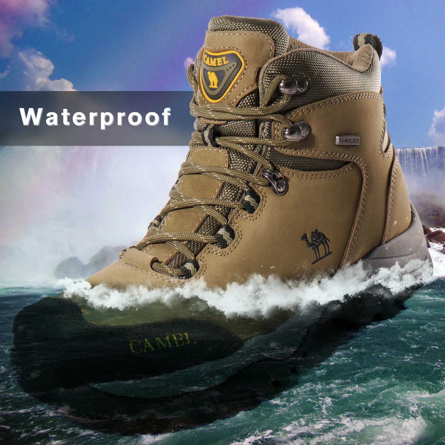 GOLDEN WaterPROof Hiking Shoes Men and Women Outdoor AntiSlip Climbing Trekking Shoes for Men 2023 LEather Hiking Boots C251014