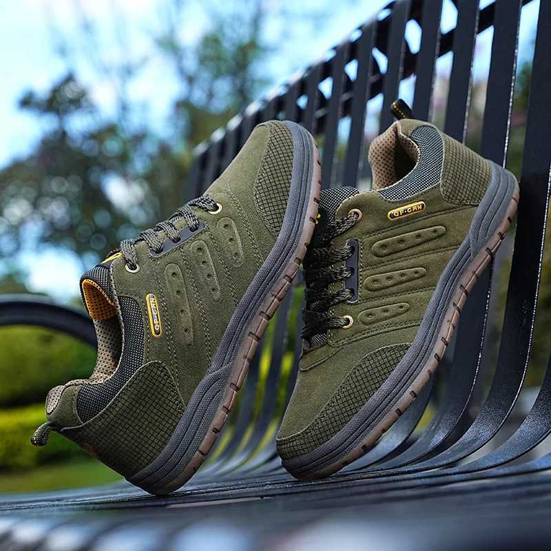 New Arrival Classics Style Men Hiking Shoes Lace Up Men Sport Shoes Wearresistant Outdoor Jogging Trekking Sneakers Camping C251014