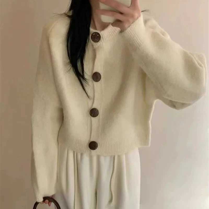 Korean Soft Sweater Jaet Autumn Winter New Loose Button Womens Cardigan Top Casual One Long Sved Knitted Cardigan W251014