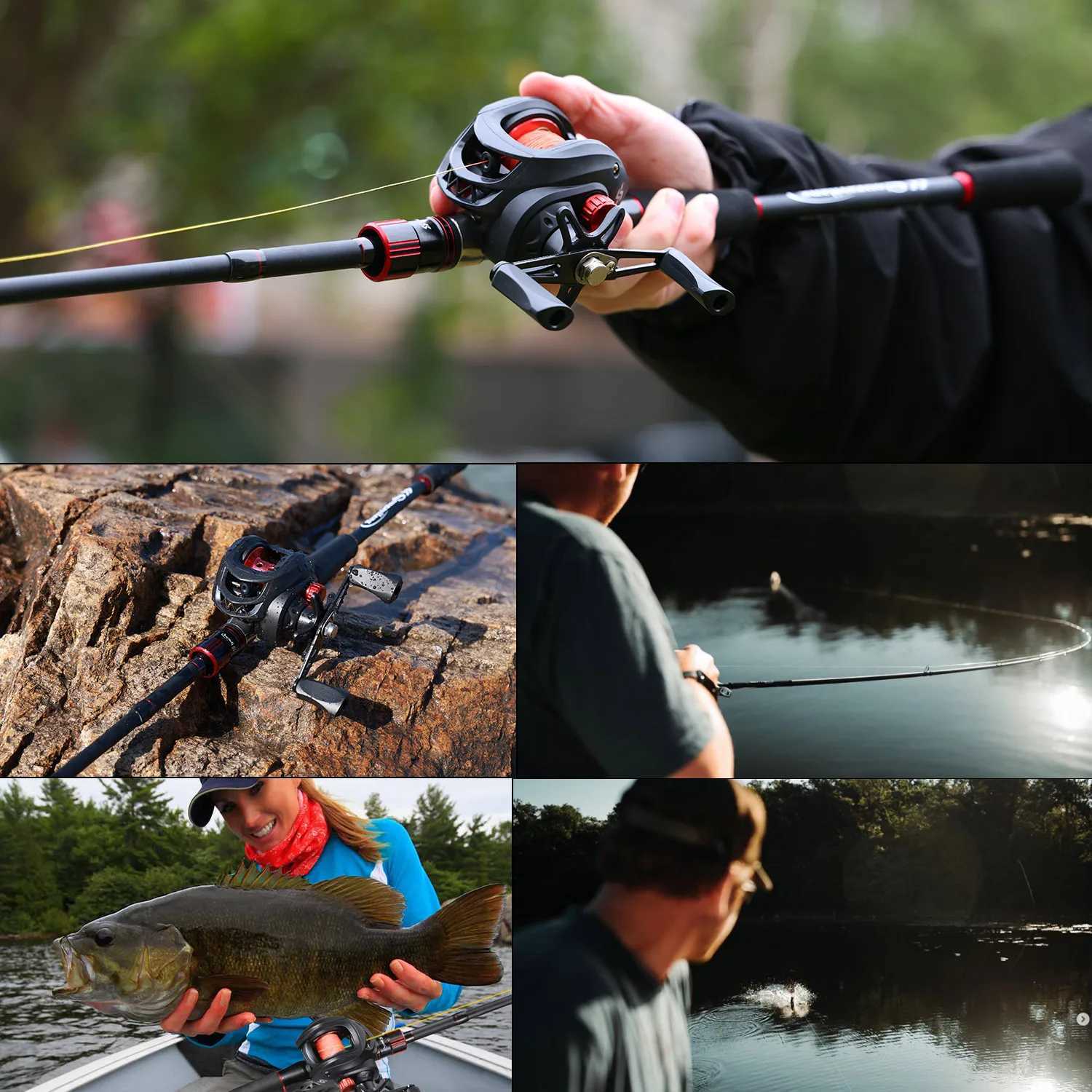 Sougayilang Fishing Combo 1821m Caon Fiber Rod 721 High Speed Reel with Diverse Lures for freshwater Saltwater Fishing Y251014