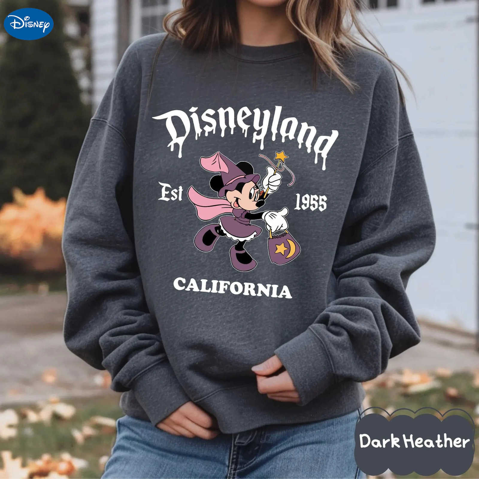 Disney Retro Disneyland Halloween sweatshirts Mickey and Friends family tops Unisex autumnwinter crewneck sweatshirts y2k clothes H251014