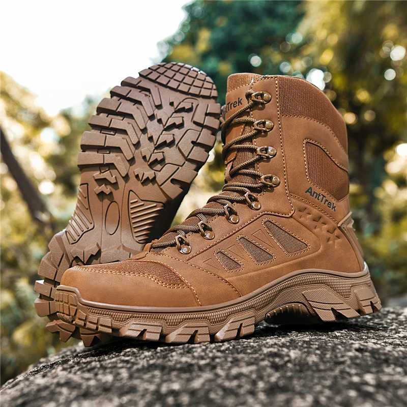 New Four Seasons Mens Outdoor Mountain Climbing and Field Training Military Boots Tactical Bootsand Desert Hiking Ankle Boots C251014