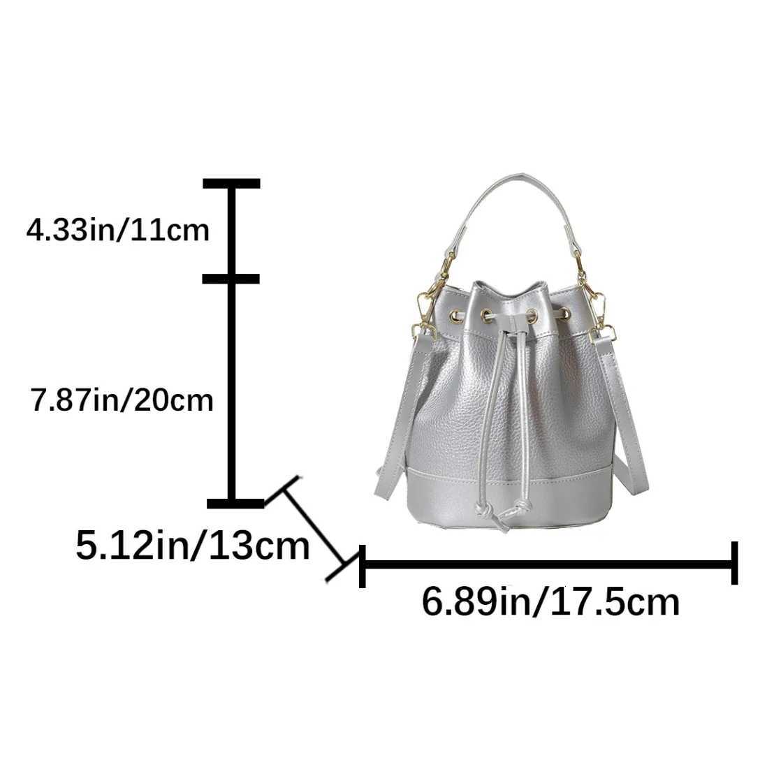 Small Bucket Bag Designer Luxury Handbag Pu Leather Shoder Bags For Wen Soft Top Handle Tote Bag Fem Crossbody Bag D251014