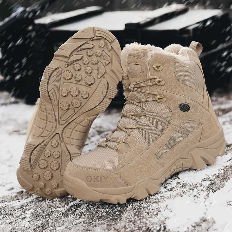 Hiking shoes, men's boots, high-top, zipper design, warm, thick sole, casual style, ankle boots, outdoor style, flat sole, anti-slip sports shoes