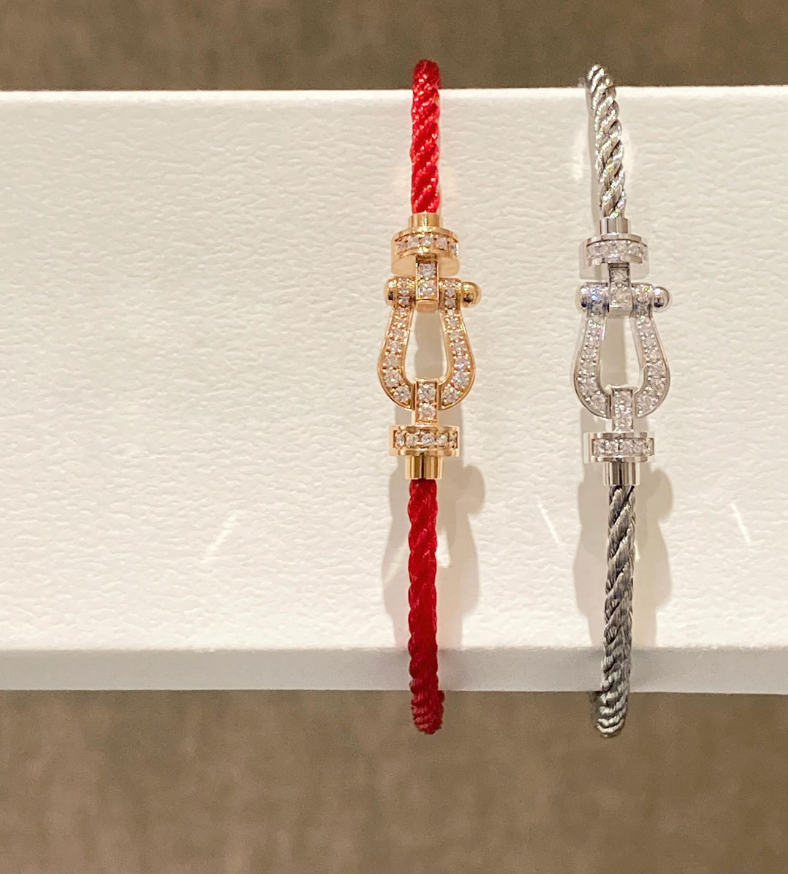 Charm Bracelets FORCES 10 letter charm bracelet men bracelets fashion trend women classic jewelry high quality horseshoe pattern 16-20cm Z260313