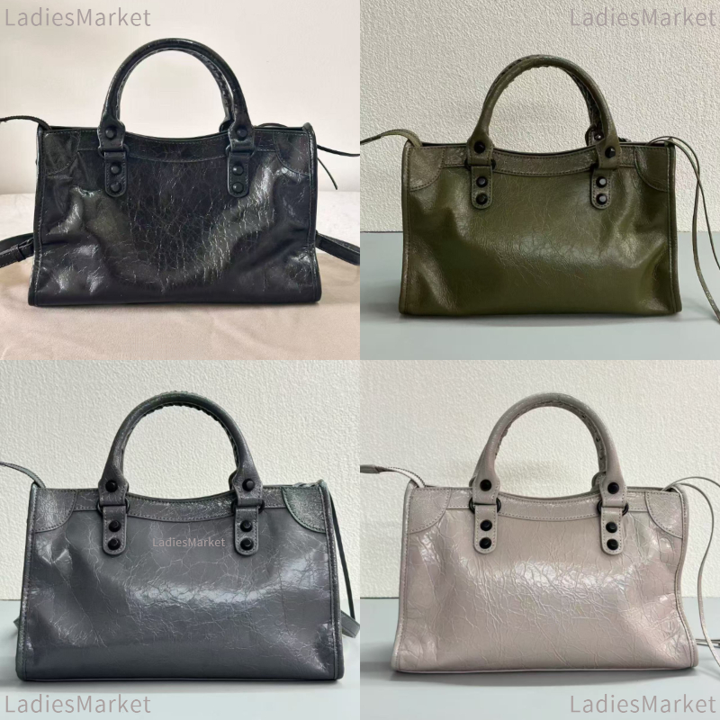 Top Quality Le City Bag Designer Suede Bag Woman Shoulder Bag Handbag Luxury Sheepskin Genuine Leather Metal Rivets Motorcycle Bag Vintage Tote Crossbody Bag Box