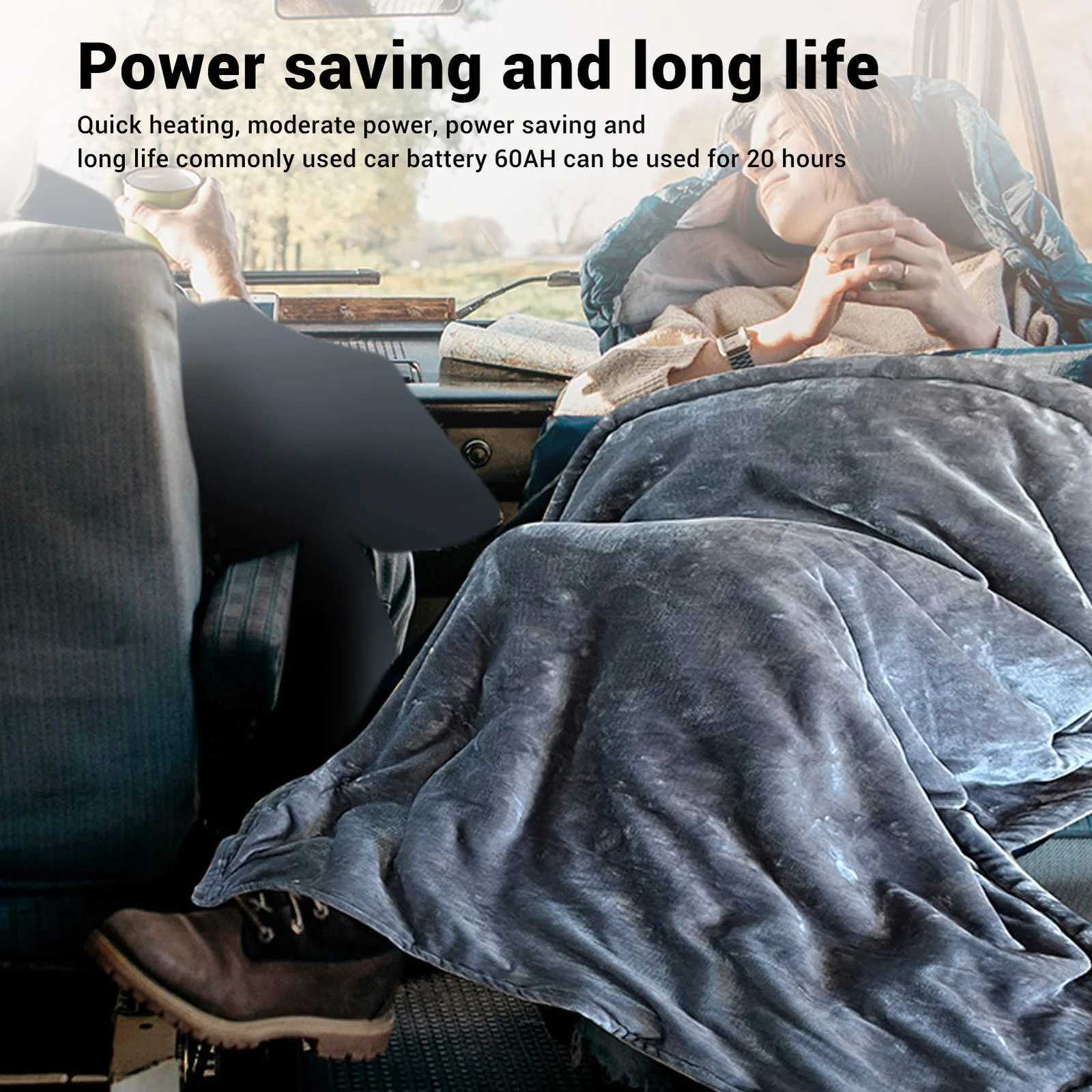 72W Heated Car Blanket Flannel Electric Car Blanket 12V Camping Electric Blanket for Travel Camping Electric Car Blanket Y251014
