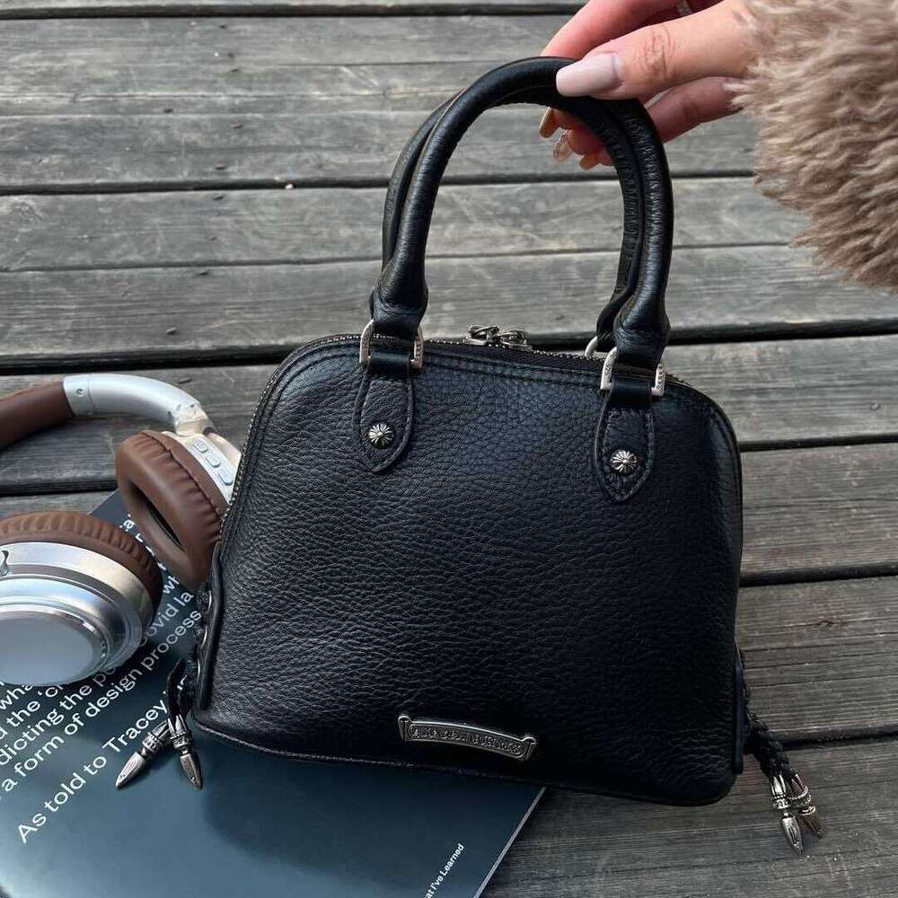 Luxury bag New Motorcycle Shell Large Sword Dark Style Small Trendy Cool Girl Bag First Layer Cowhide Handbag