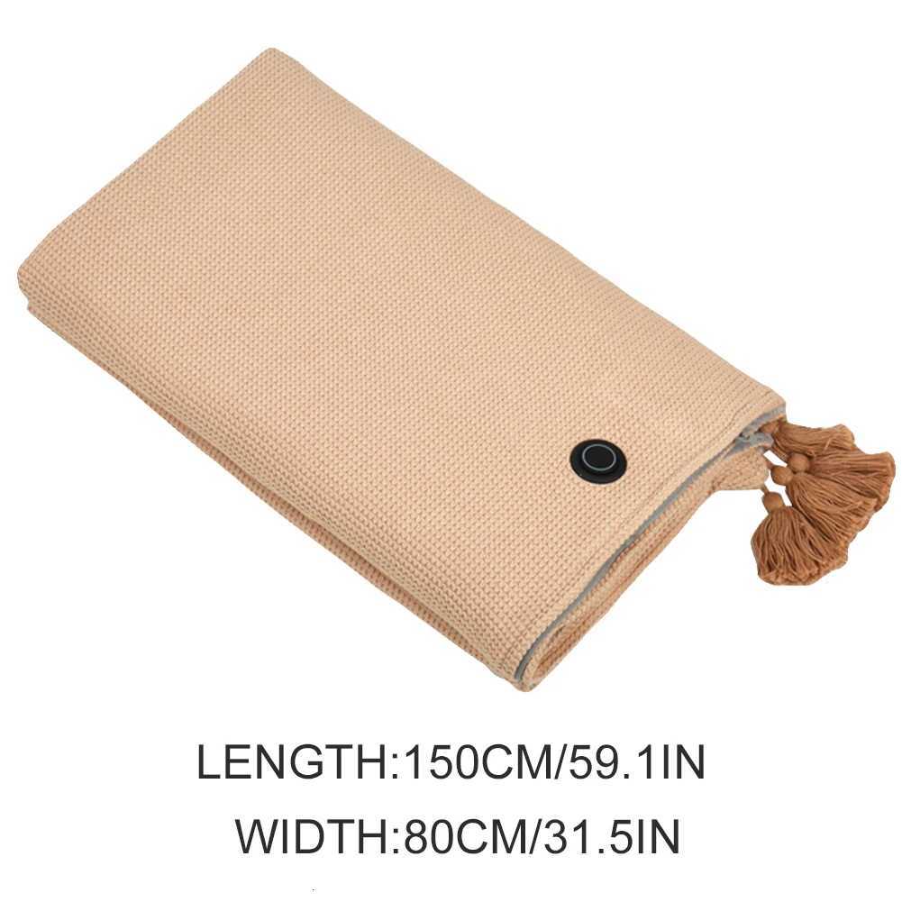 Wearable USB Electric Heated Blanket 3 Heating Levels Portable Body Warmer Blanket with 10000mAh Power Bank for Home Office Y251014