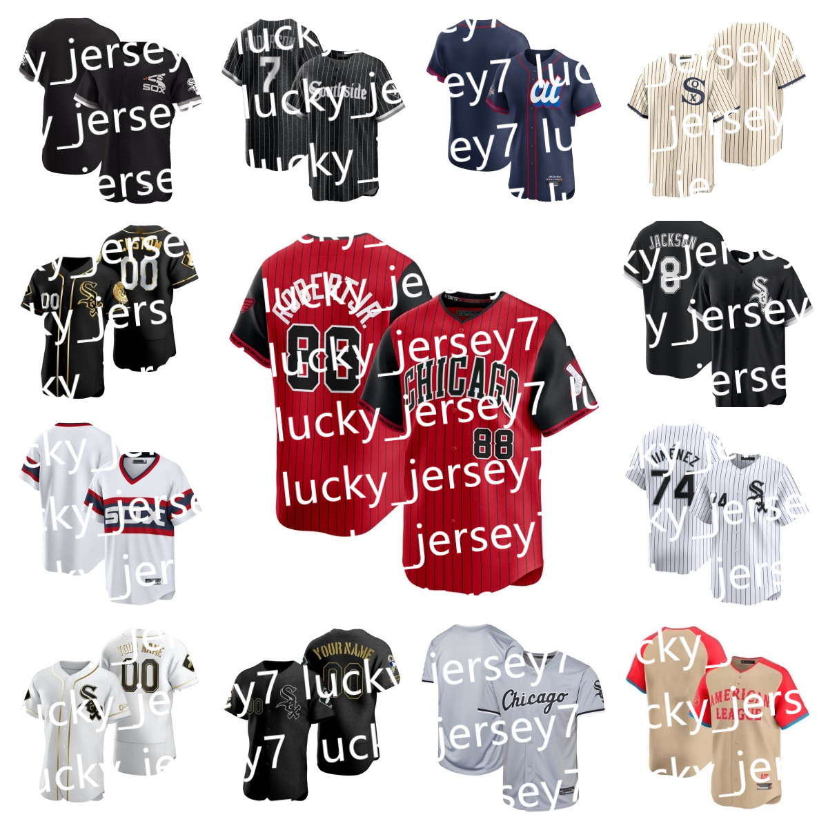 MLB Jerseys custom White Sox Baseball Frank Thomas Carlton Fisk Bo Jackson Luis Robert Jr. Korey Lenyn Sosa Andrew Benintendi Corey Julks Miguel Vargas Brooks Baldwin
