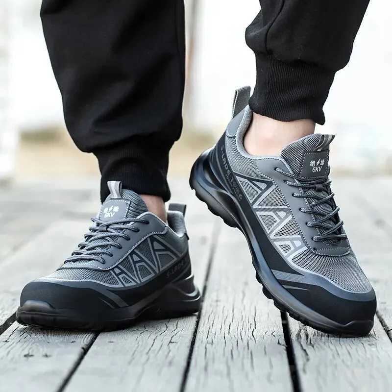 Safety Shoes Man For Work Safety Boots Indestructible Construction Shoes Steel Toe Protective Mens Work Shoes AntiStab Boots C251014