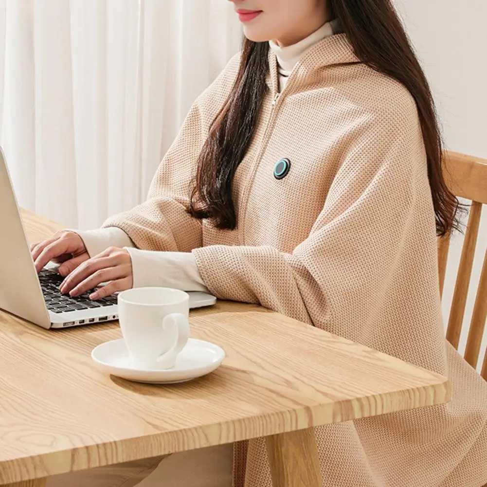 Wireless Heating Blanket Batteryoperated Heating Shawl Usbpowered Shawl Blanket Bag 2in1 Electric Heating Scarf for Women Y251014