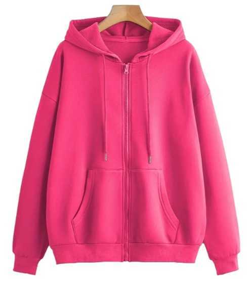 2025 Pink hoodie Rose cardigan zipup sweatshirt W251013