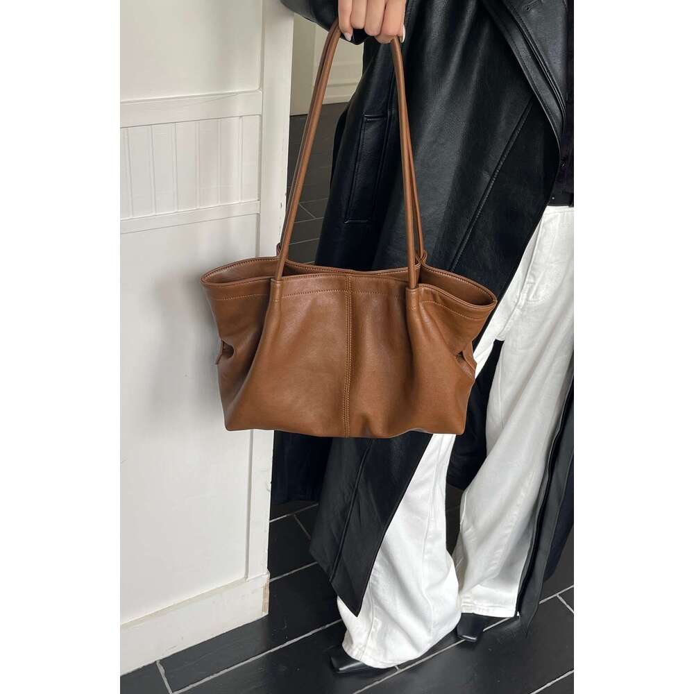 Luxury bag Fashion Vegetable Tanned Tote Large Capacity Genuine Leather Texture Shoulder Simple High End Commuter Bag for Women