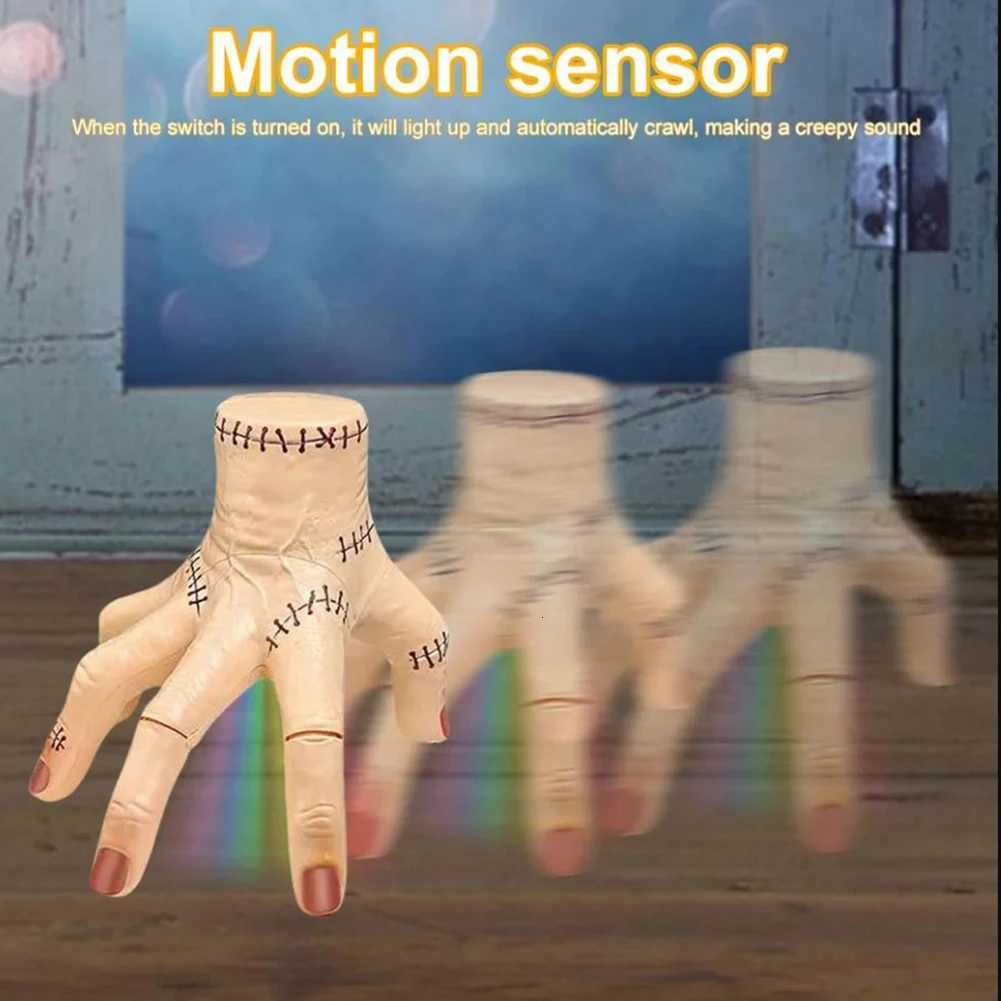 Electric Walking Hand with Sound Light Fake Hand Prop Scary Props Halloween Decorations C251014