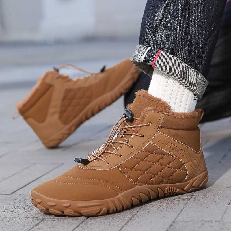 Winter Snow Boots Men Shoes Antislip Keep Warm Soft Plush Hightop Boots Women Faux Fur Durable Outdoor Hiking Shoes Men C251014