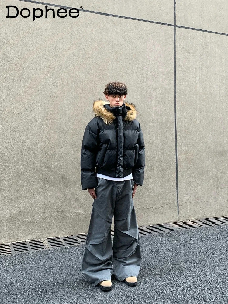 Padded Clothes Removable Hat Winter Long Sleeve Parkas Loose Street Coats Mens Womens Jackets Hooded Cotton Clothes 251011