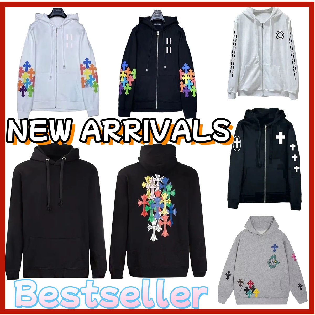 chrome hoodie designer hoodie high-quality men's and women's hoodies sweatshirts pullovers letter printed zippers long sleeves street fashion tracksuit clothes