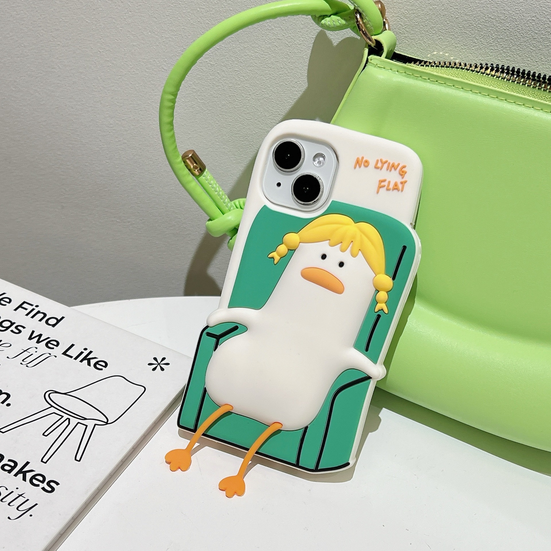 Cute 3D Luminous Stand Turtle Glowing Phone Case for iPhone 16 Pro Max - Stand & Grip with Turtle Glowing Design - Girly Aesthetic Kawaii Soft Silicon
