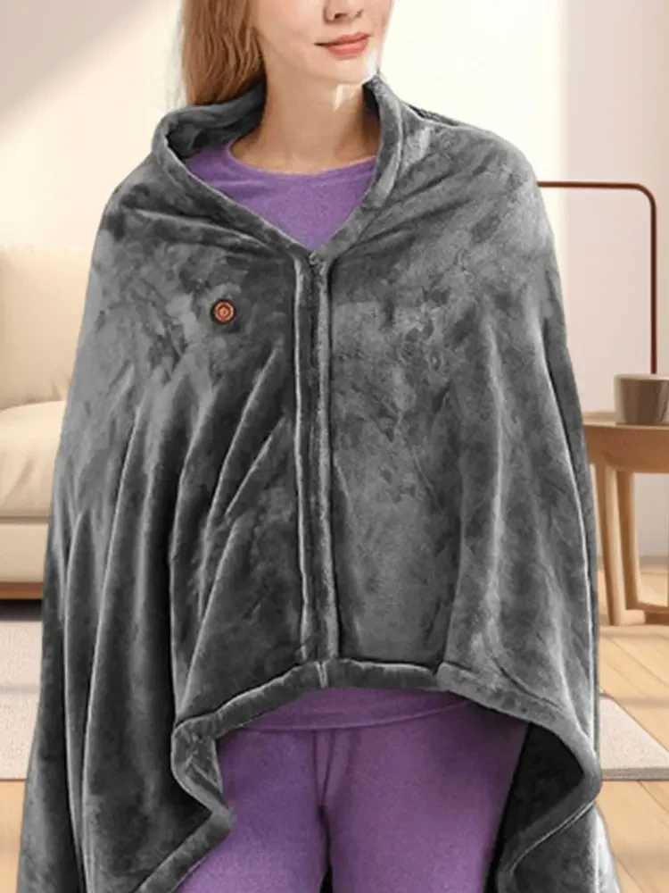 New USB Electric Heated Blanket 3 Heating Levels Fleece Heated Blanket Wearable Heating Lap Blanket for Household and Office LIJ Y251014