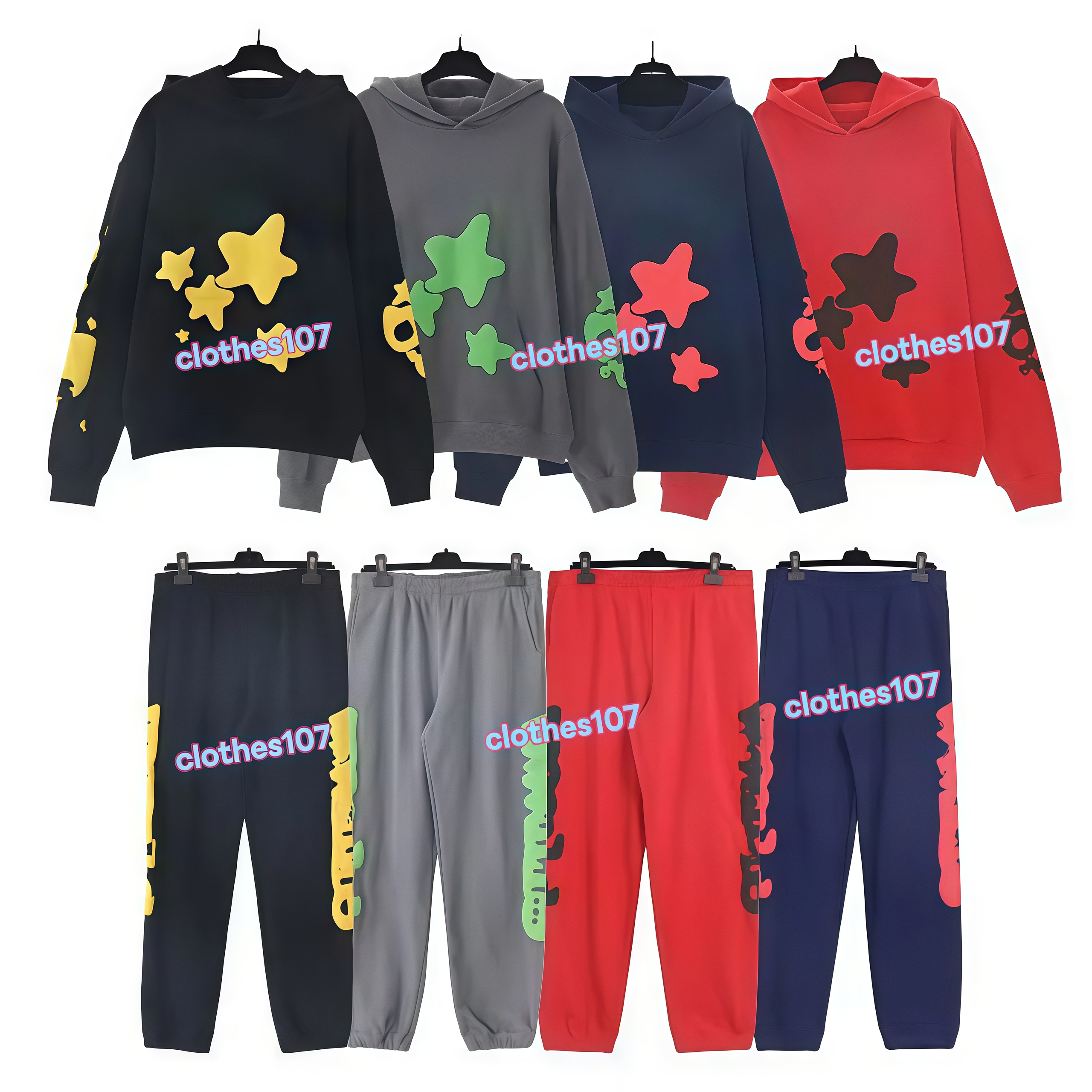 tops Hoodie Designer Men's and Women's Sportswear tracksuits Men's T-shirt Fashion Loose Hip Hop Hoodie with Women's Pink Sportswear Design