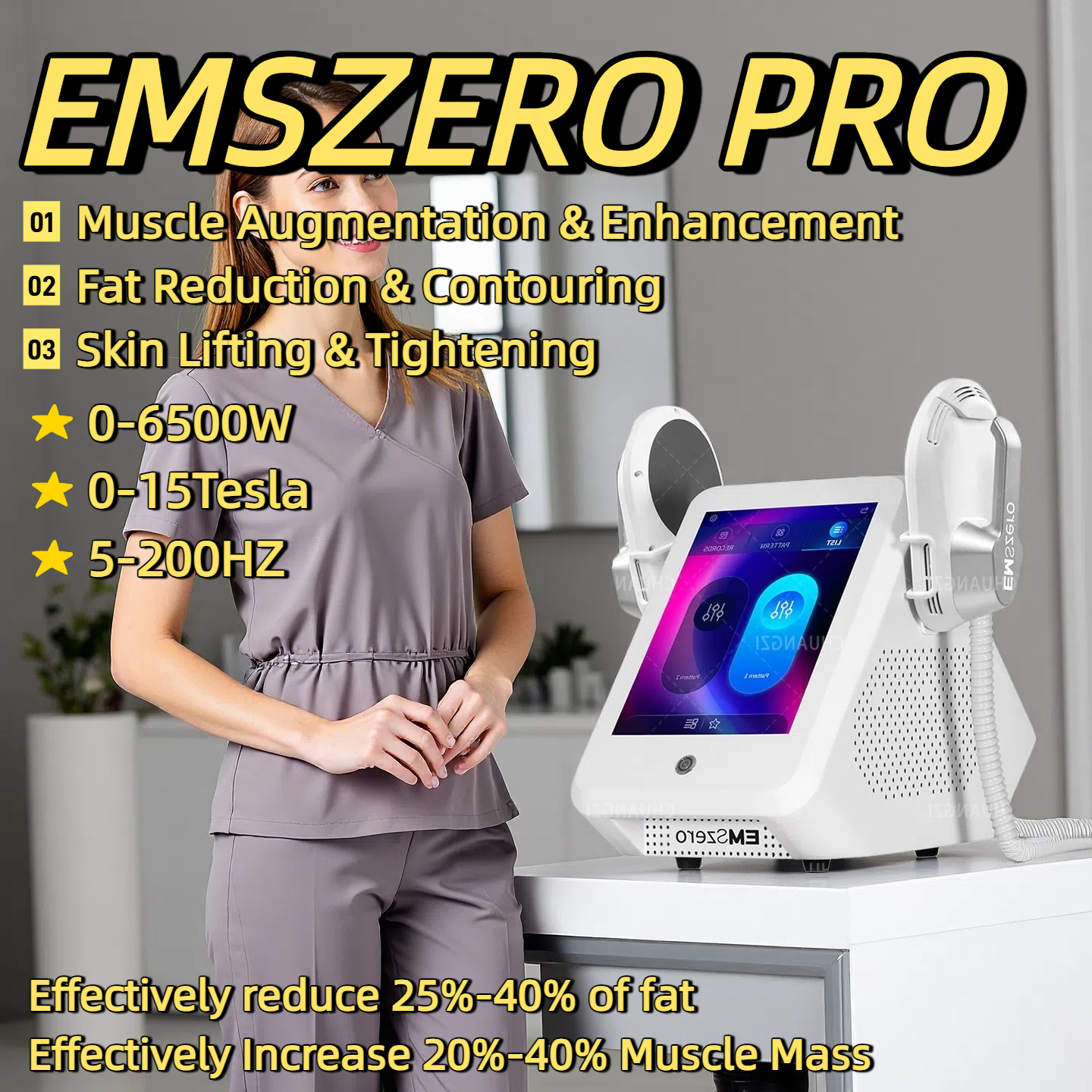 EMSzero RF Slimming Machine EMS Sculpt Body Sculpting Weight Loss Slimming And Muscle Building Fat Loss Electromagnetic Stimulation HIEMT EMS Machine 