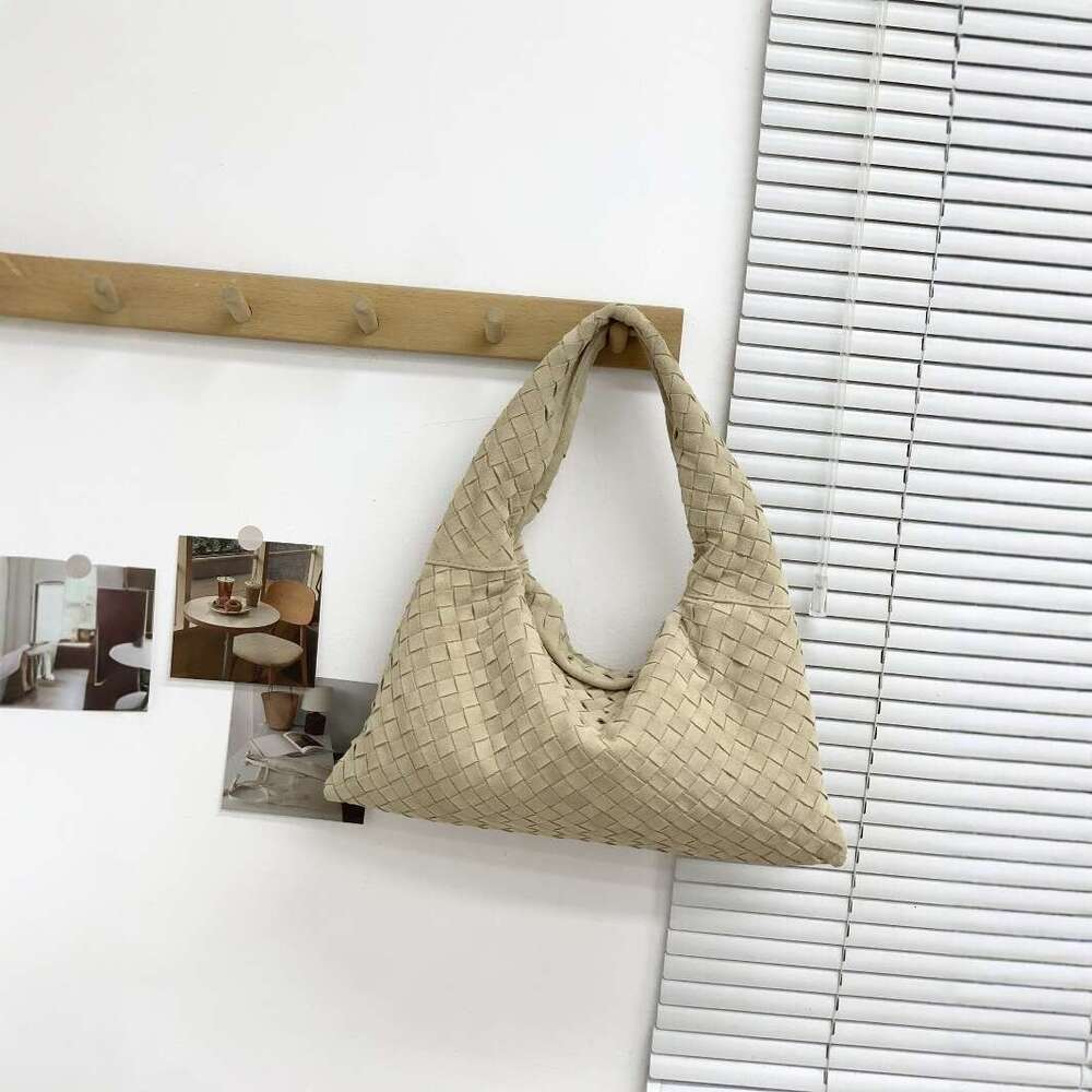 Luxury bag Genuine Leather Woven New Suede Dumpling Large Capacity Handbag Cowhide Single Shoulder Underarm Bag for Women